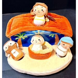 Hallmark Nativity Scene Plush Toy Manger Baby Jesus Mary, Joseph, Angel, Animals